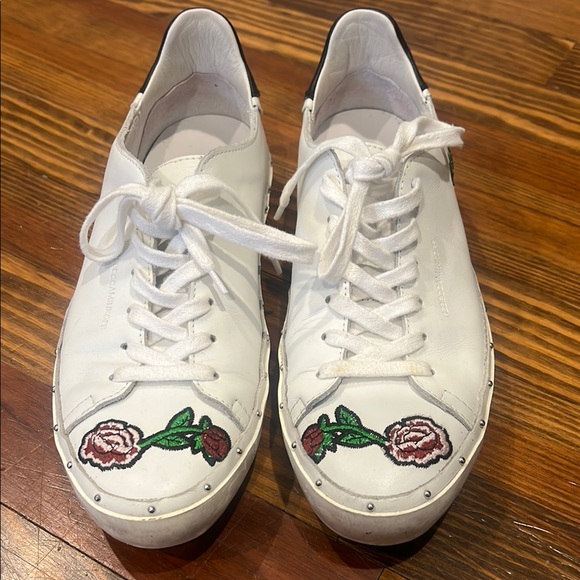 Rebecca Minkoff Shoes - Floral Embroidered White Sneakers